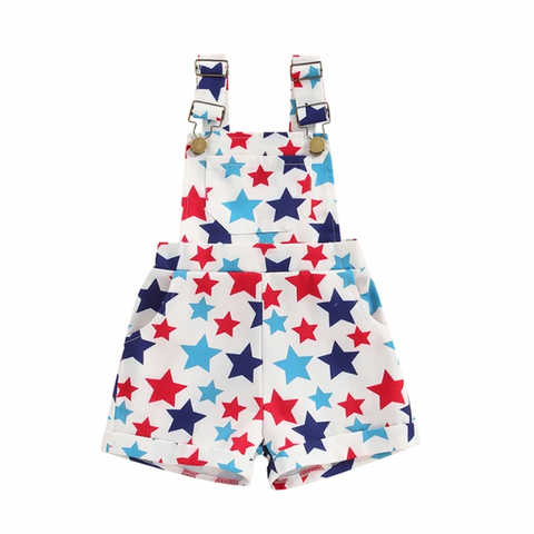 Red, White & Blue Stars Overalls - PREORDER