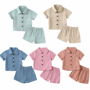 Solid Casual Cotton Outfits (5 Colors) - PREORDER