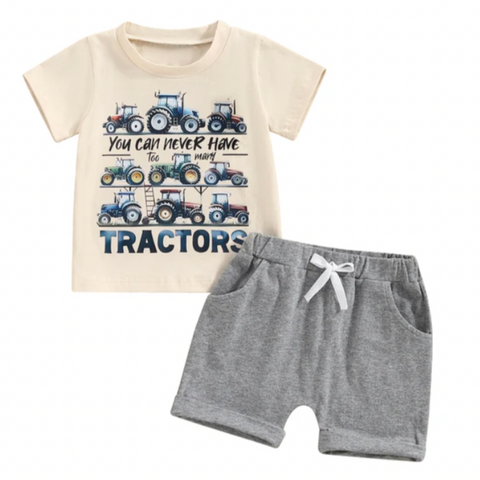 Never too Many Tractors Outfit - PREORDER