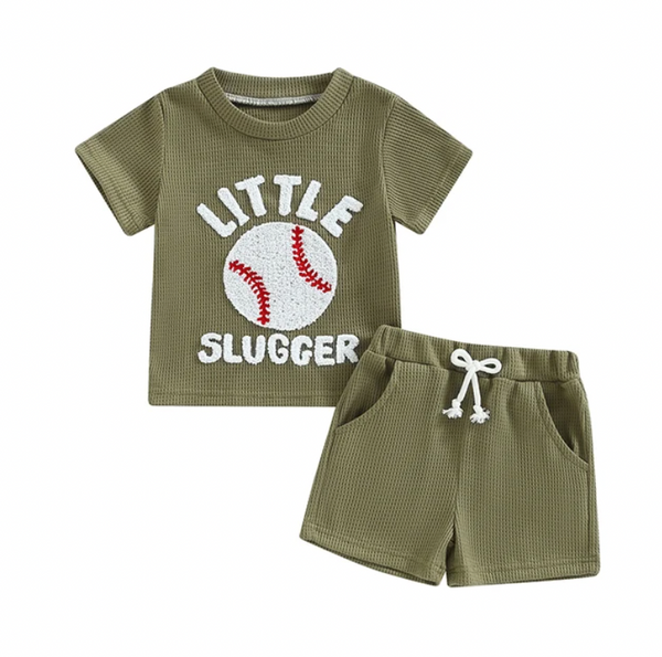 Little Slugger Waffle Outfits (3 Colors) - PREORDER