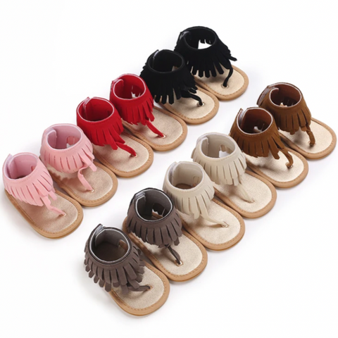 Western Tassels Soft Sole Sandals (6 Colors) - PREORDER