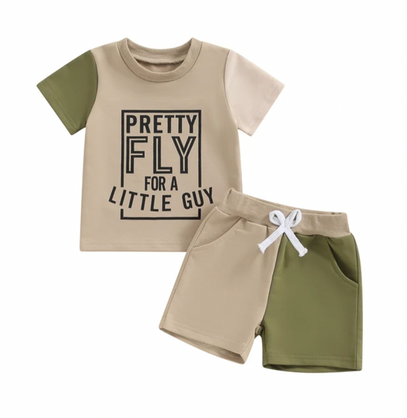 Pretty Fly for a Little Guy Three Tone Outfits (2 Colors) - PREORDER