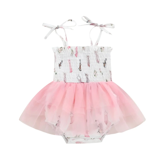 Ballet Slippers Tutu Romper Dress - PREORDER