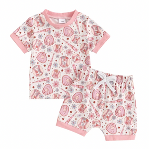 Floral Baseballs Outfit - PREORDER