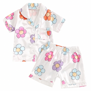 Spring Daisies Silk Pajamas - PREORDER