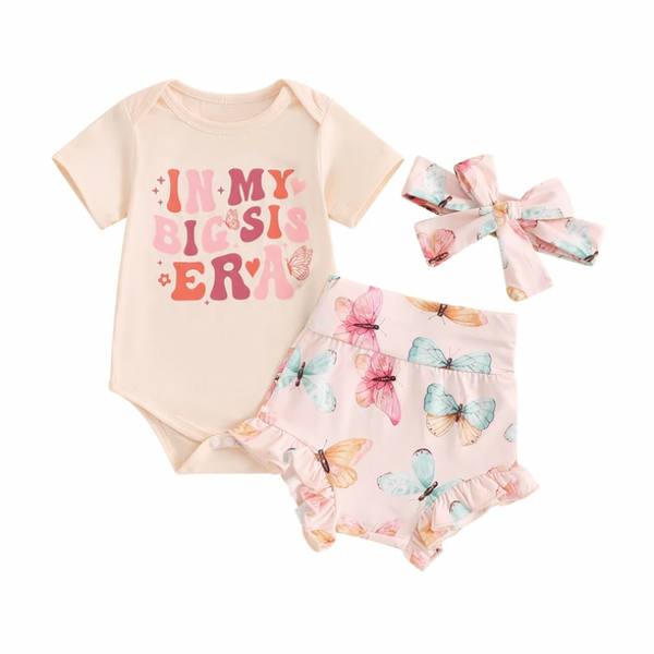 Big & Lil Sis Spring Butterflies Matching Outfits & Bows (2 Styles) - PREORDER
