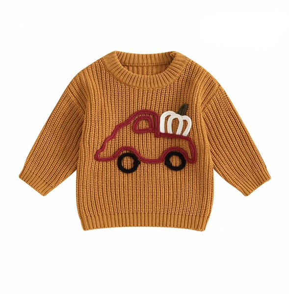 Pumpkin Trucks Knit Sweaters (2 Colors) - PREORDER