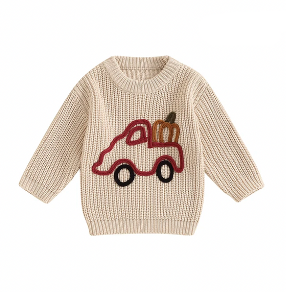 Pumpkin Trucks Knit Sweaters (2 Colors) - PREORDER