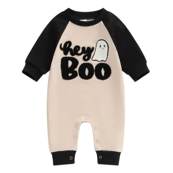 Hey Boo Two Tone Pants Romper - PREORDER
