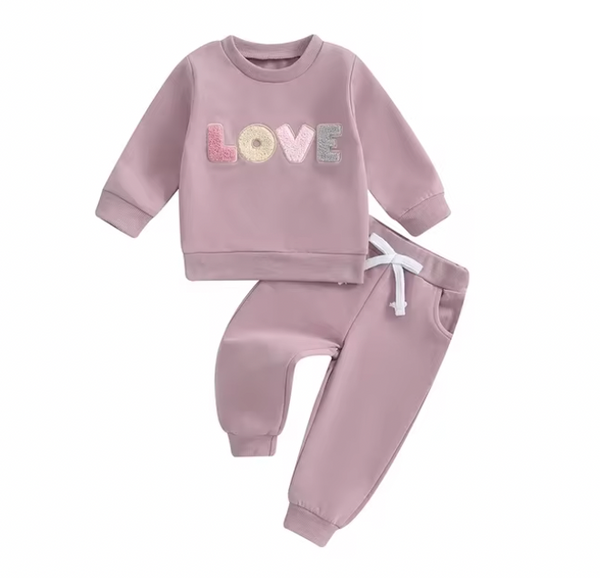 LOVE Patch Jogger Outfits (4 Colors) - PREORDER