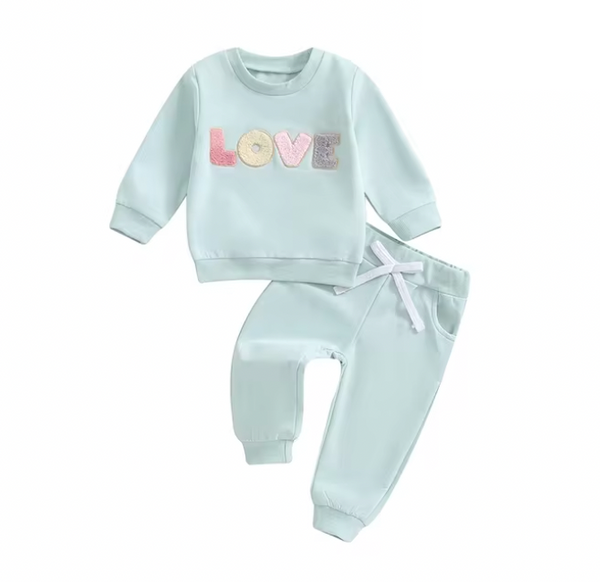 LOVE Patch Jogger Outfits (4 Colors) - PREORDER