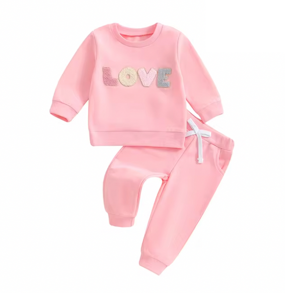 LOVE Patch Jogger Outfits (4 Colors) - PREORDER