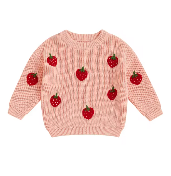 Strawberries Knit Sweaters (2 Colors) - PREORDER