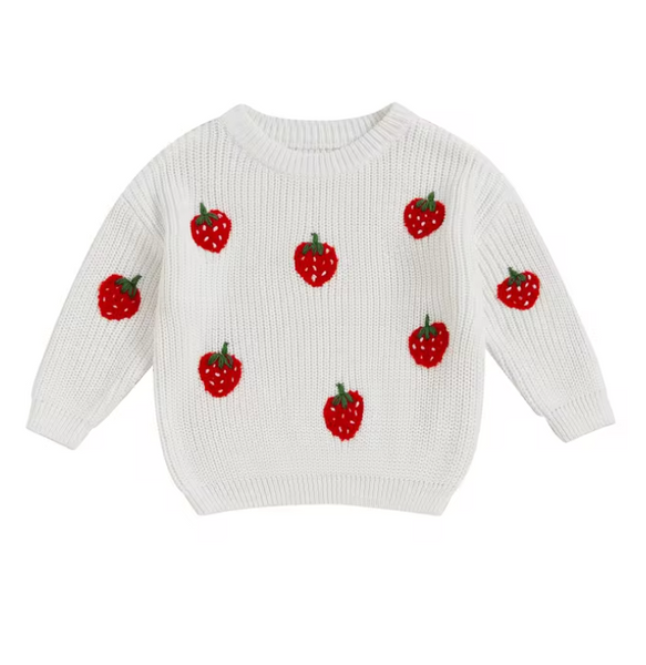 Strawberries Knit Sweaters (2 Colors) - PREORDER