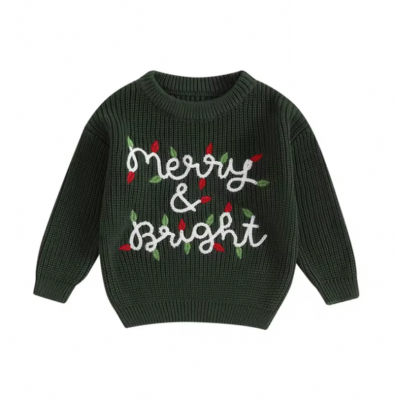 Merry & Bright Christmas Lights Knit Sweaters (4 Colors) - PREORDER