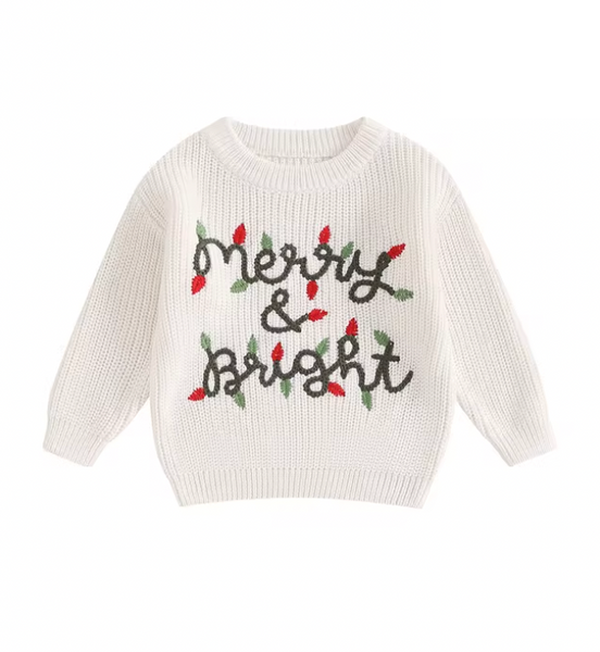 Merry & Bright Christmas Lights Knit Sweaters (4 Colors) - PREORDER