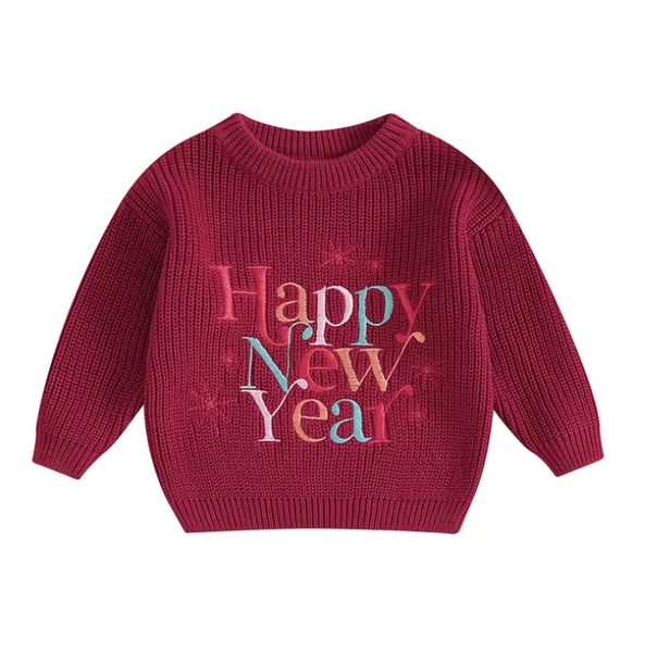 Happy New Year Knit Sweaters (8 Colors) - PREORDER