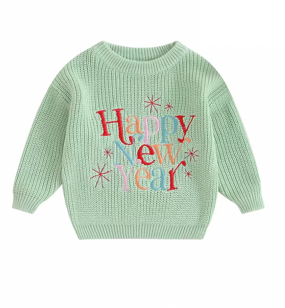 Happy New Year Knit Sweaters (8 Colors) - PREORDER