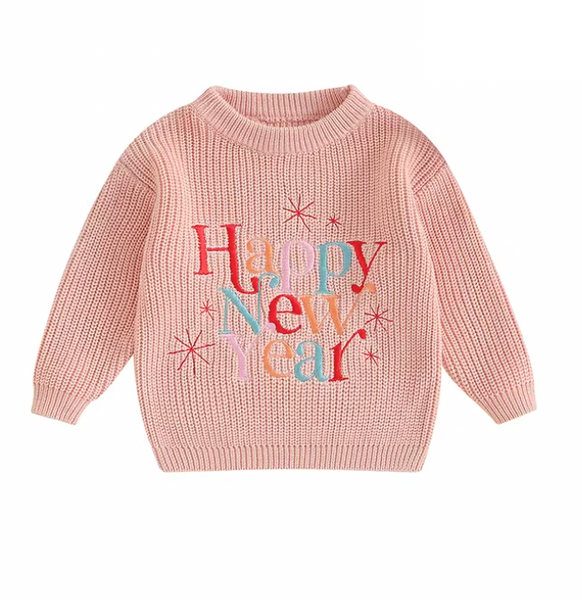 Happy New Year Knit Sweaters (8 Colors) - PREORDER