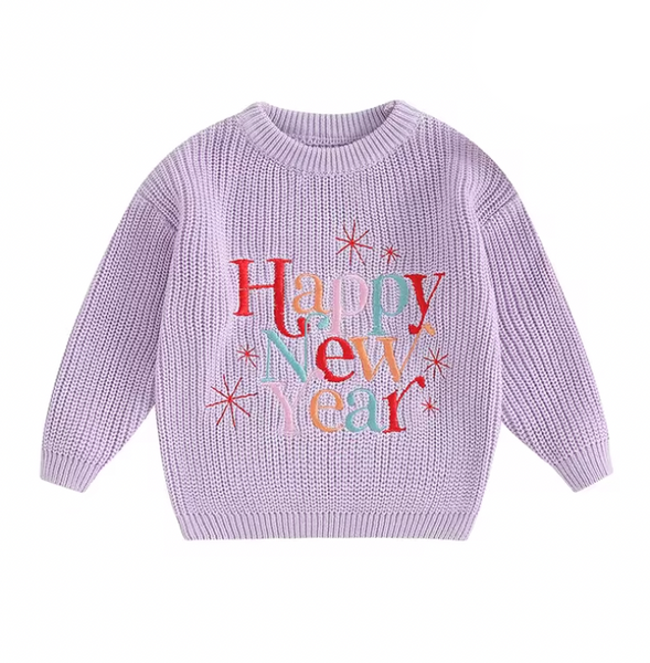 Happy New Year Knit Sweaters (8 Colors) - PREORDER