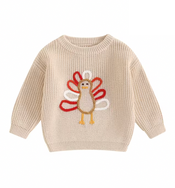 Outlined Turkey Knit Sweaters (4 Colors) - PREORDER