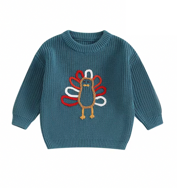 Outlined Turkey Knit Sweaters (4 Colors) - PREORDER