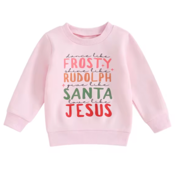 Frosty Rudolph Santa Jesus Pullover - PREORDER