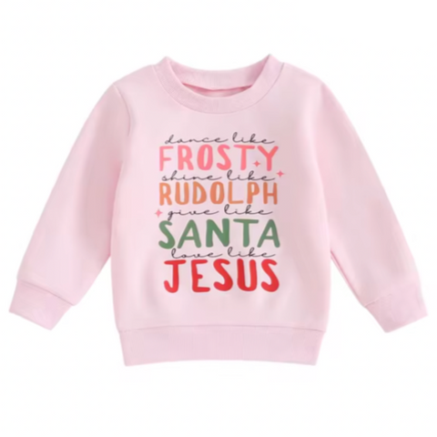 Frosty Rudolph Santa Jesus Pullover - PREORDER