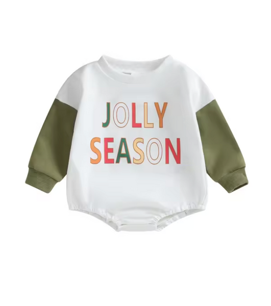 Jolly Season Two Tone Romper & Pullover - PREORDER