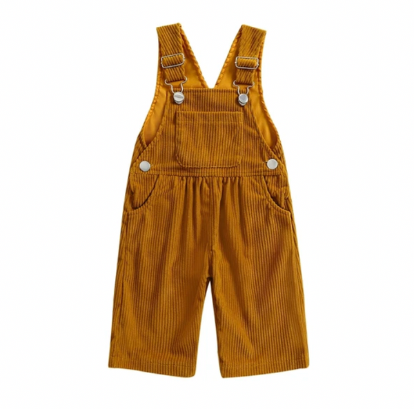 Girly Solid Corduroy Pants Overalls (3 Colors) - PREORDER