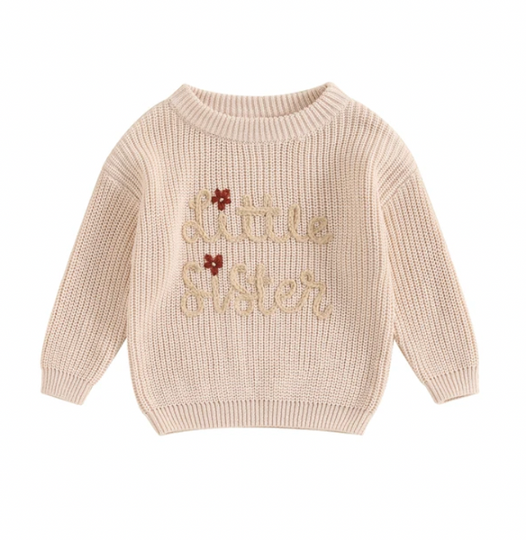 Little Sister Daisies Knit Sweaters (6 Colors) - PREORDER