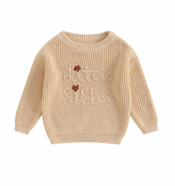 Little Sister Daisies Knit Sweaters (6 Colors) - PREORDER