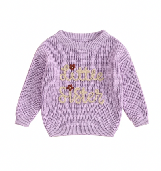 Little Sister Daisies Knit Sweaters (6 Colors) - PREORDER