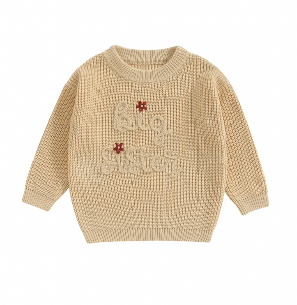 Big Sister Daisies Knit Sweaters (6 Colors) - PREORDER