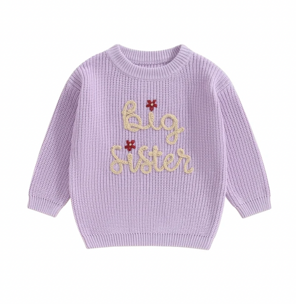 Big Sister Daisies Knit Sweaters (6 Colors) - PREORDER