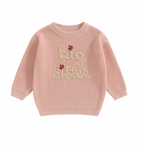 Big Sister Daisies Knit Sweaters (6 Colors) - PREORDER