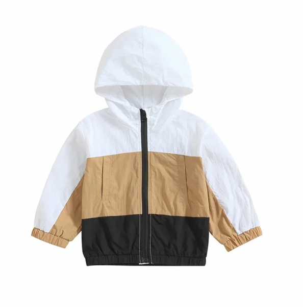 Three Tone Windbreaker Hooded Jackets (2 Colors) - PREORDER