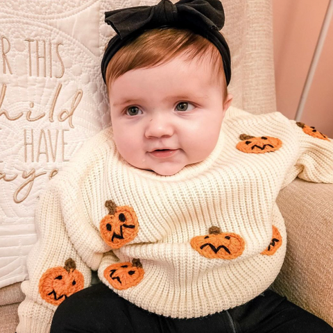 Spooky Pumpkins Knit Sweaters (3 Colors) - PREORDER