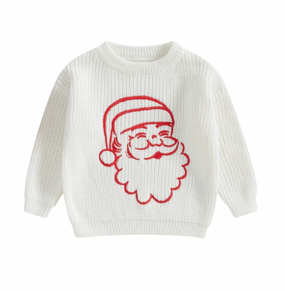 Santa Outline Knit Sweaters (2 Colors) - PREORDER