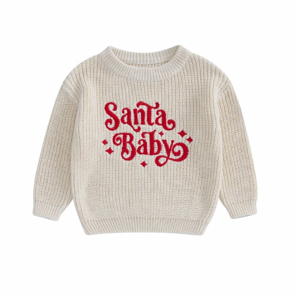 Santa Baby Knit Sweaters (2 Colors) - PREORDER