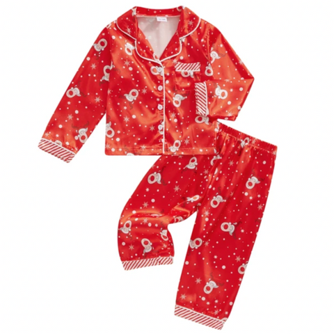 Reindeers & Snowflakes Silk Pajamas - PREORDER