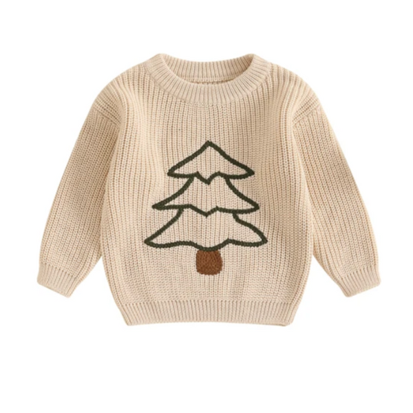 Christmas Tree Outline Knit Romper & Sweater - PREORDER