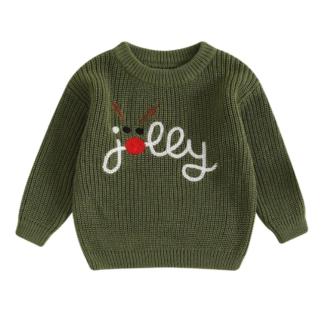 Jolly Rudolph Knit Sweaters (2 Colors) - PREORDER