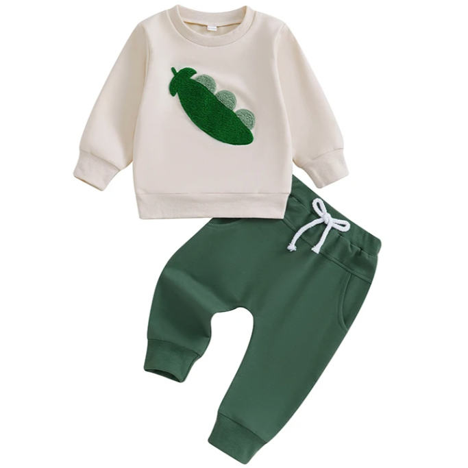 Three Peas in a Pod Jogger Outfit - PREORDER