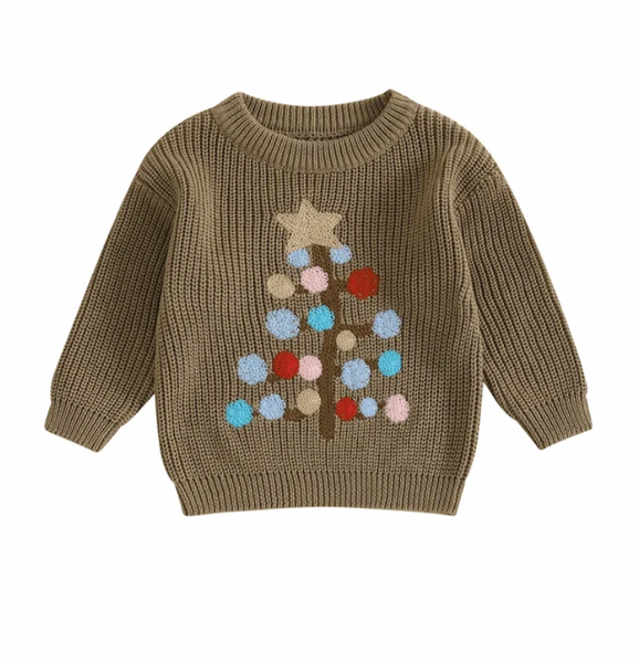 Lit Christmas Tree Knit Sweaters (3 Colors) - PREORDER