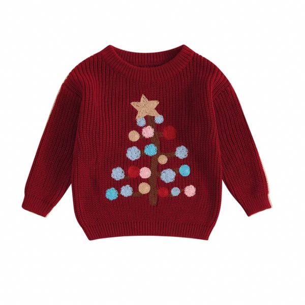 Lit Christmas Tree Knit Sweaters (3 Colors) - PREORDER