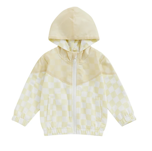 Checkered Windbreaker Hooded Jackets (3 Colors) - PREORDER