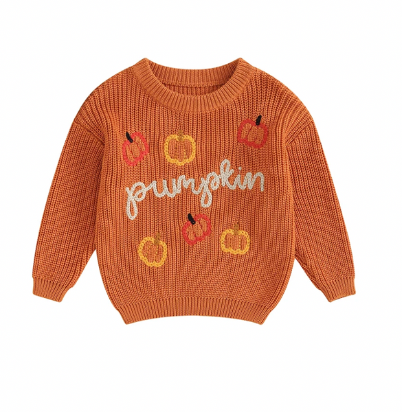 Pumpkin Knit Rompers & Sweaters (2 Colors) - PREORDER