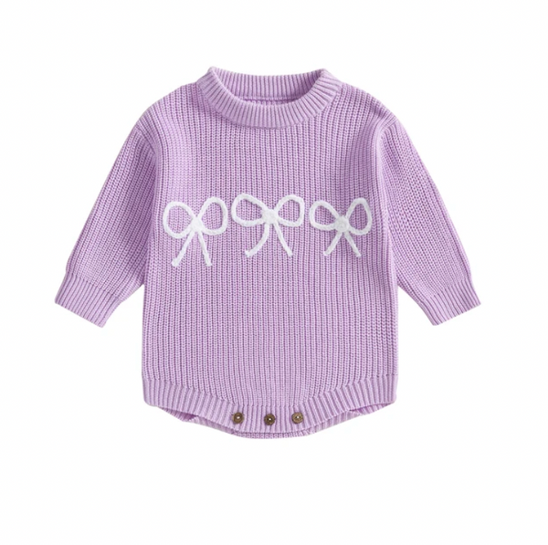 Perfect Bows Knit Sweaters & Rompers (4 Colors) - PREORDER