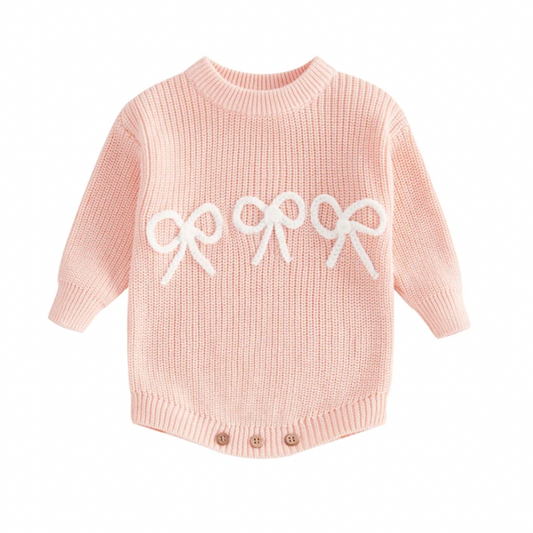 Perfect Bows Knit Sweaters & Rompers (4 Colors) - PREORDER